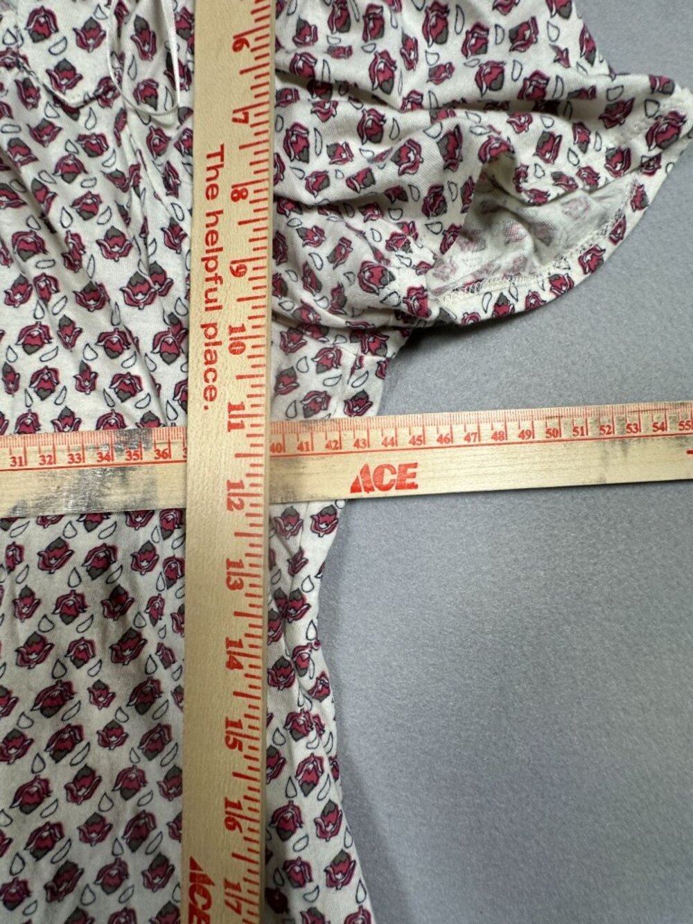 Lucky Brand Floral Tie-Front Blouse XL White/Pink Short Sleeve Lightweight - Picture 5 of 6